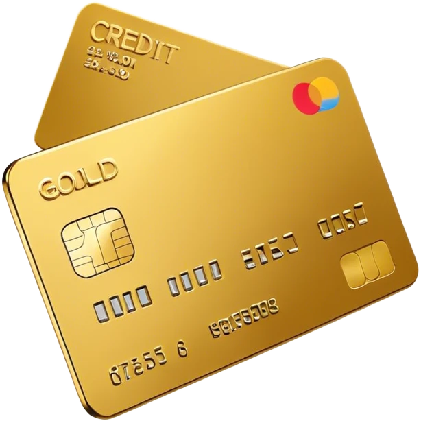Gold credit card emoji