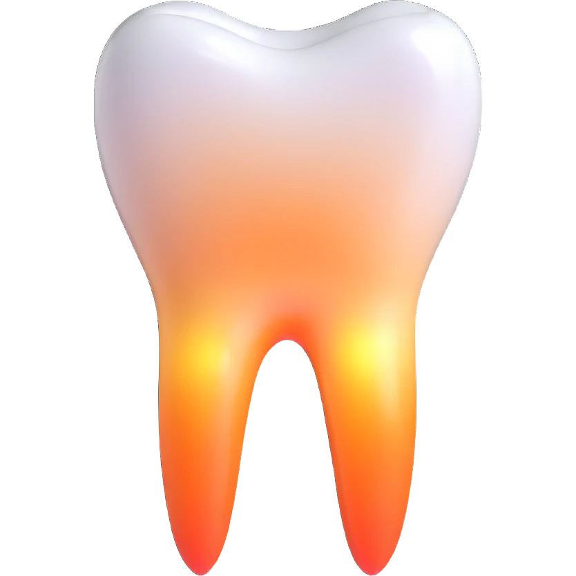 tooth with a glowing healing effect emoji