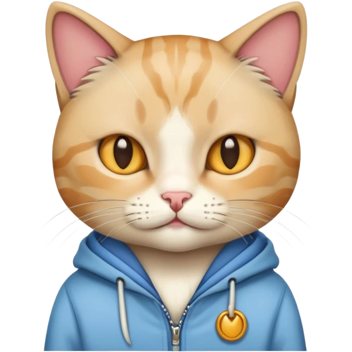 A cat wearing clothes emoji