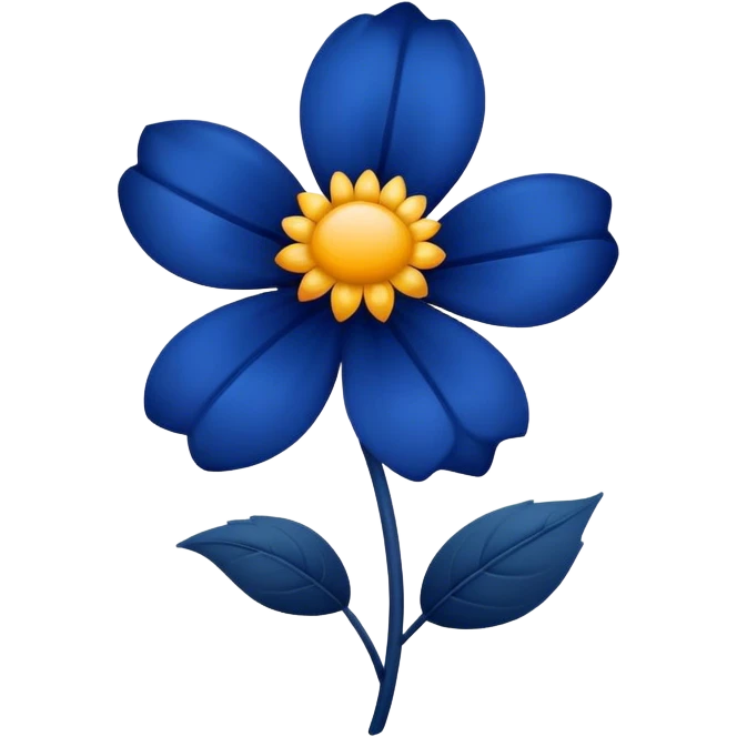 dark blue flover emoji