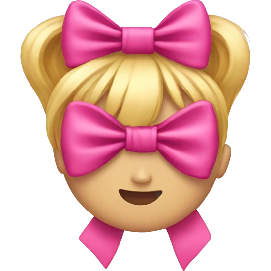 Pink bow emoji