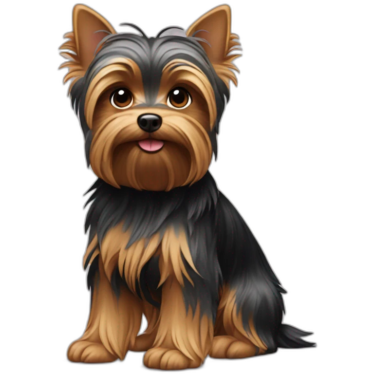 yorkshire terrier standing like human emoji