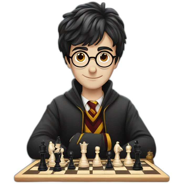 Harry Potter playing chess emoji