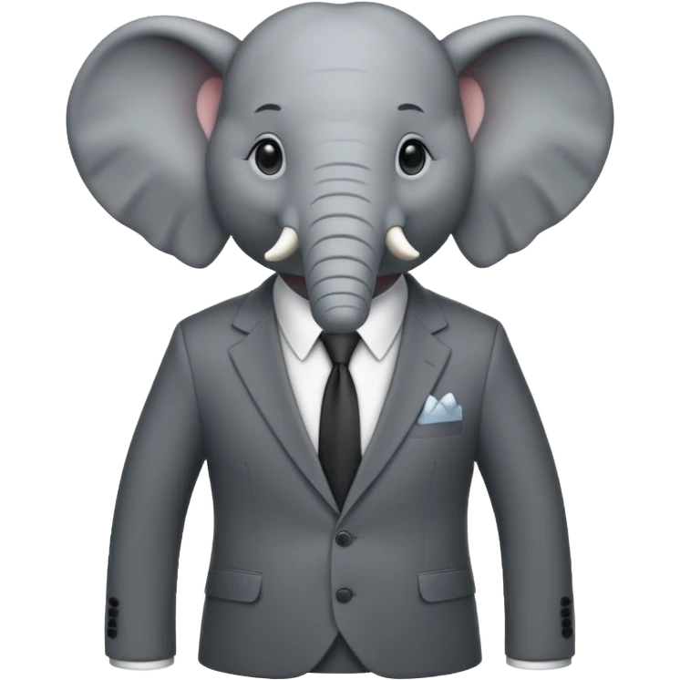 The elephand went in a suit
 emoji