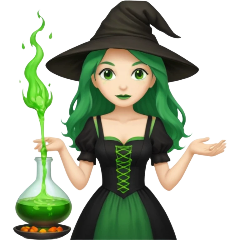 green witch cooking potion emoji
