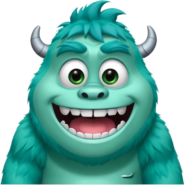 The green monster from monsters inc emoji