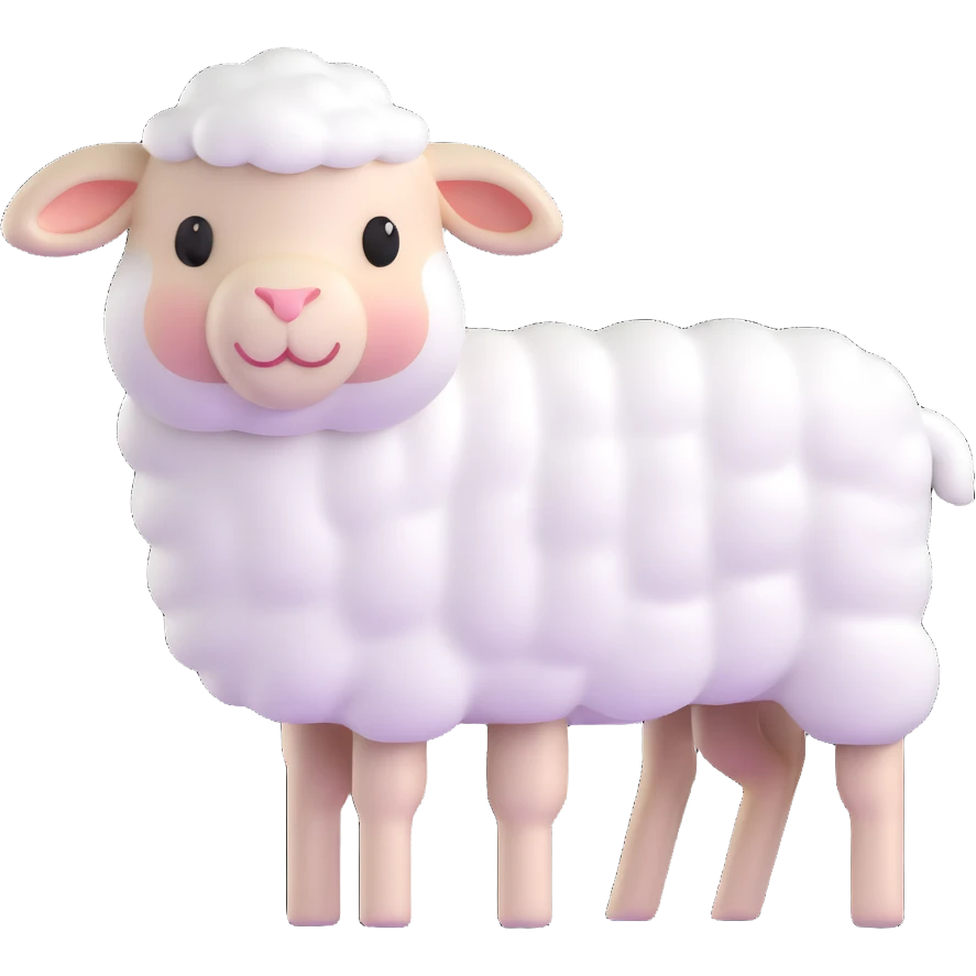 lamb with soft white wool emoji