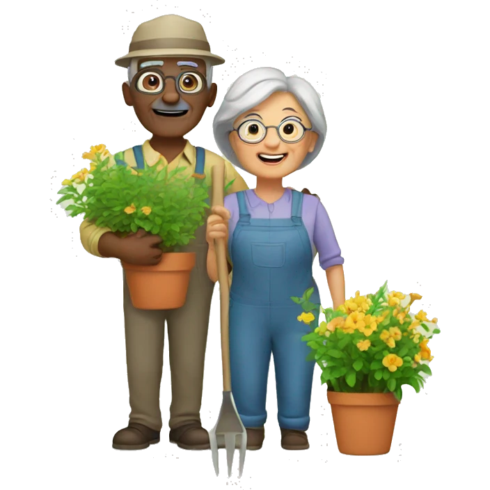 grandparents are gardeners emoji