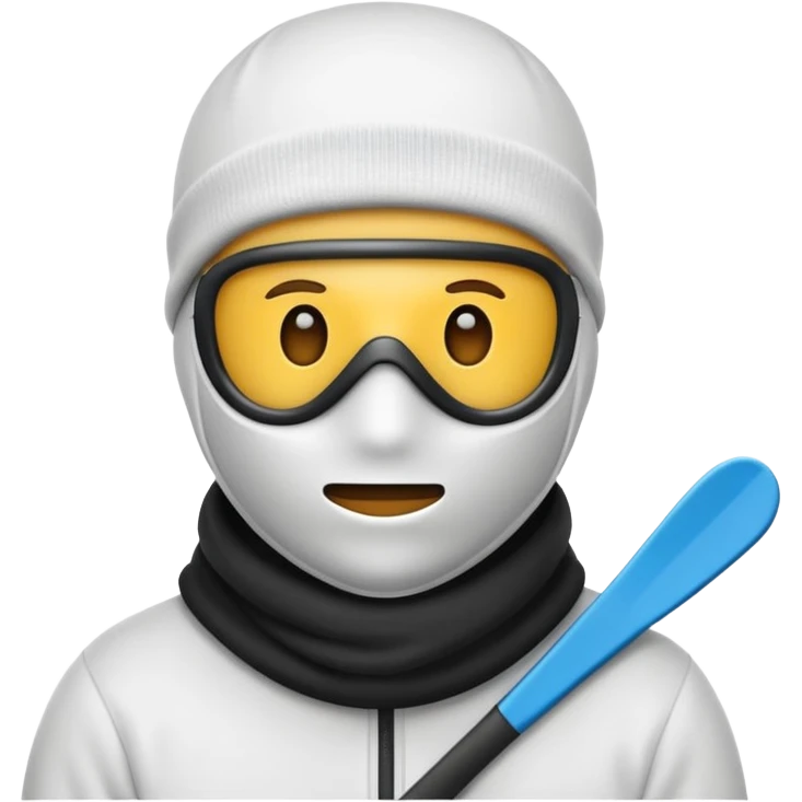 Emoji with a ski mask emoji