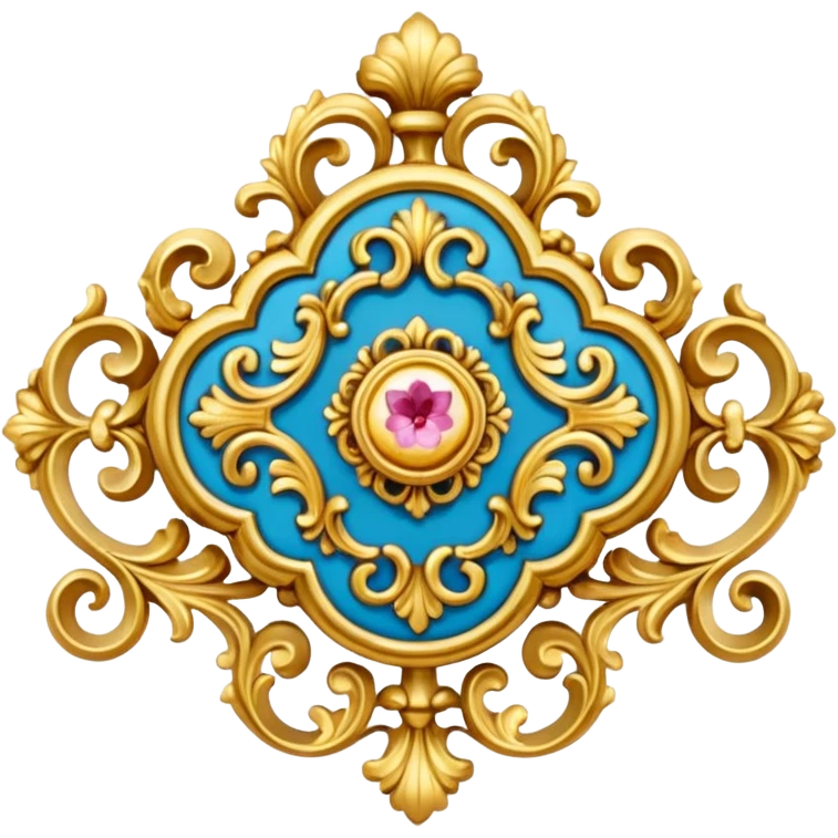vintage rococo highly detailed pin emoji