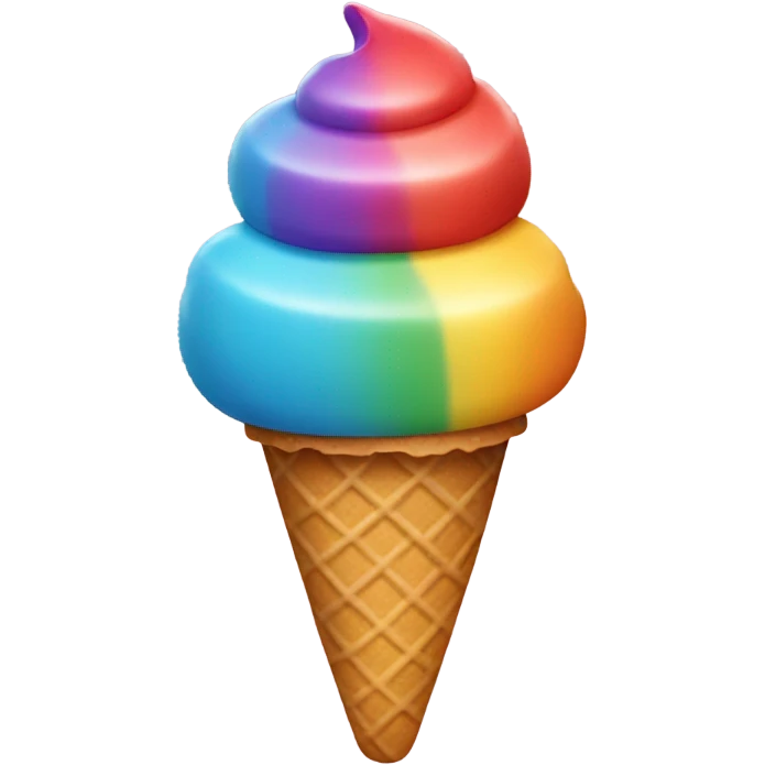 Rainbow ice cream emoji