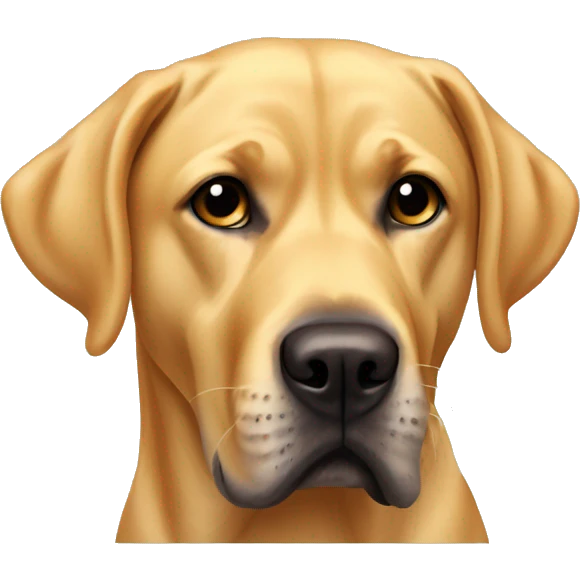 golden Labrador with boxer briefs indoors emoji