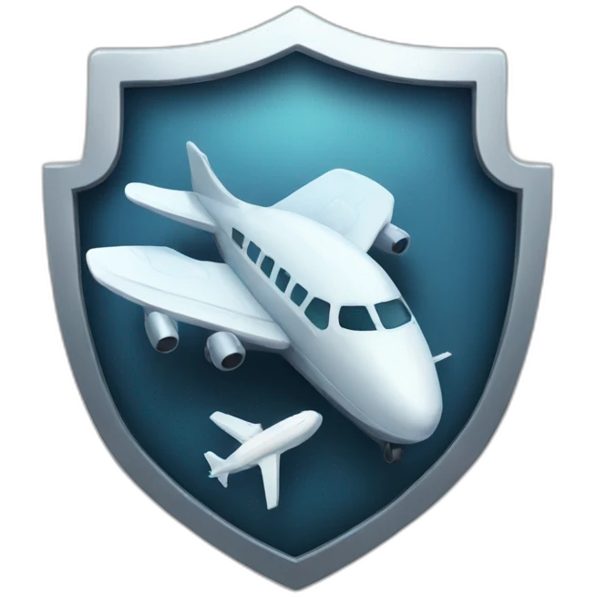 shield with airplane inside emoji