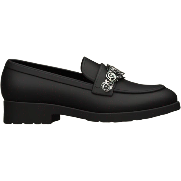 Black gothic loafers  emoji