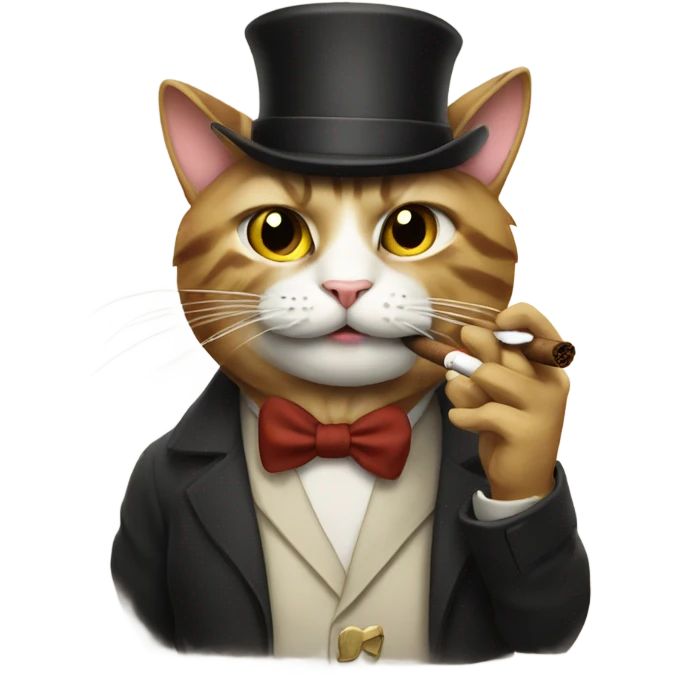 Cat smoking cigar emoji