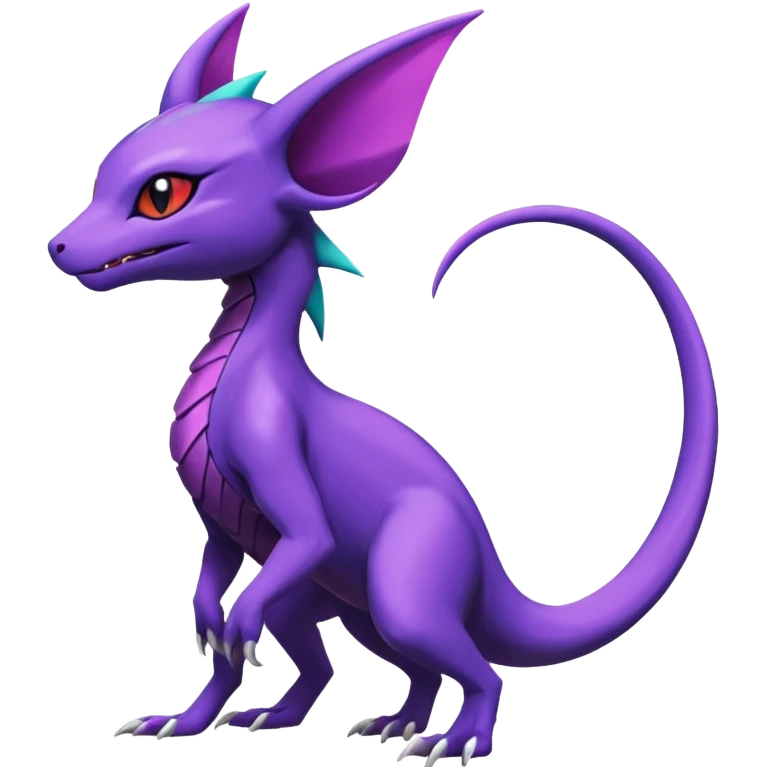 Shiny Salandit-Noivern-Espeon-Hybrid (Full body) emoji