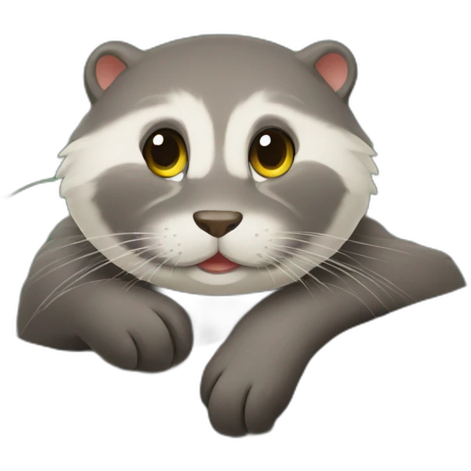 Chat sur loutre emoji