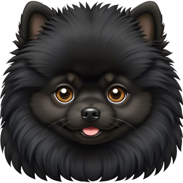 Black pomerania emoji