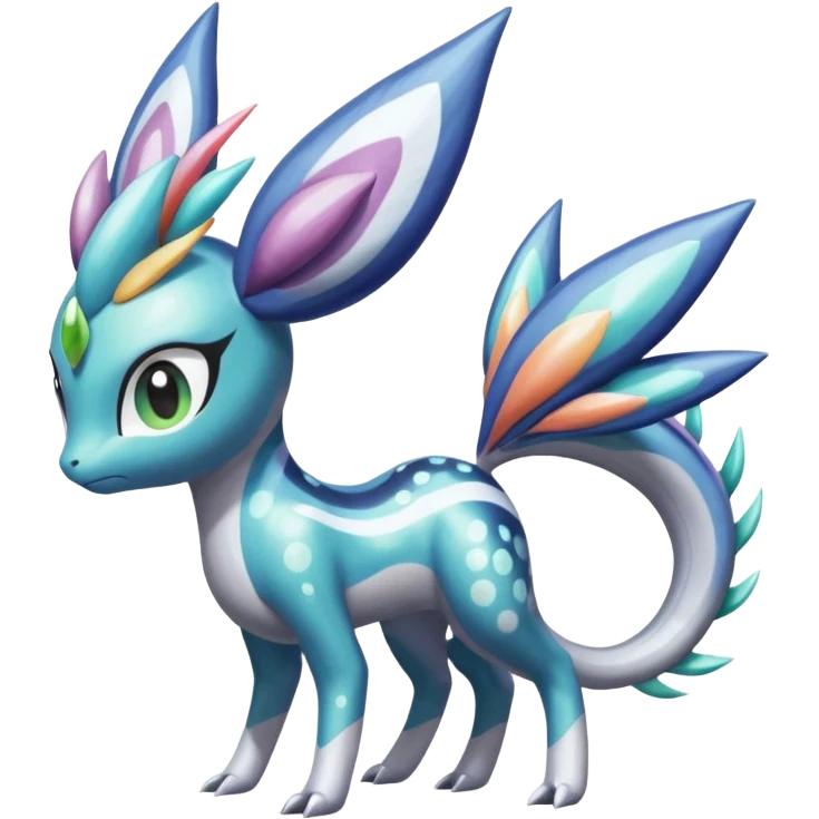 Shiny Spotted Striped Colorful-Fruity-Splash-marked Meloetta-Kyurem-Dialga-Suicune-Pteromon-hybrid emoji