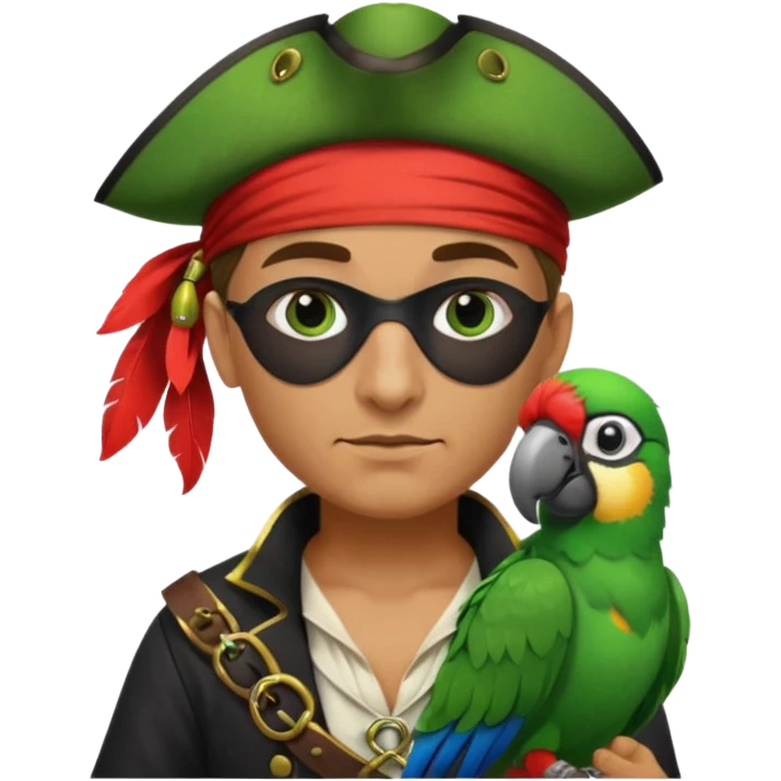 pirate and parrot emoji