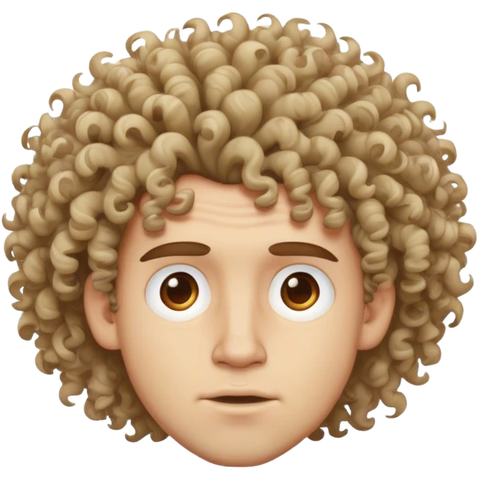 guy with huge head and curly messy hair emoji