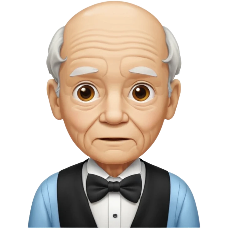 elderly with bow tie emoji