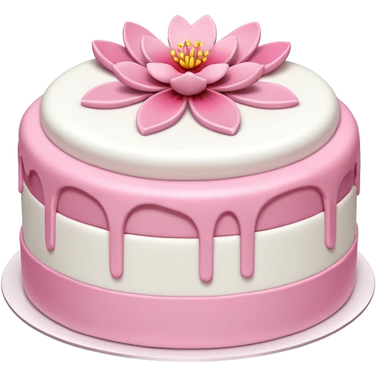 sakura cake white realistic  emoji