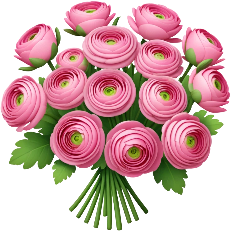 bouquet of ranunculus (pink) 25 flowers  emoji