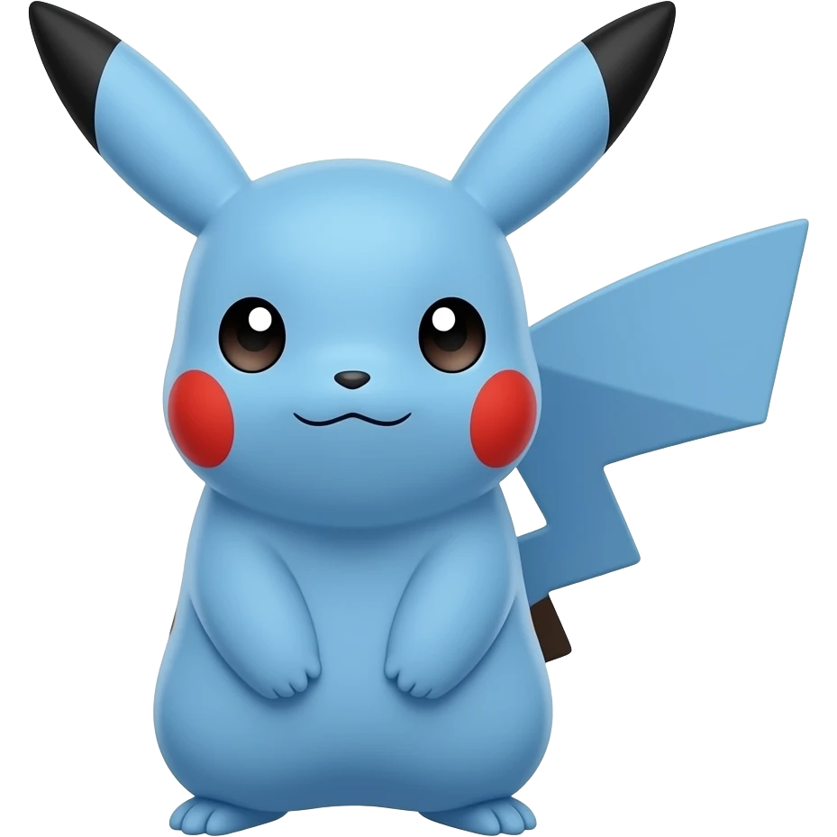 pikachu but blue emoji