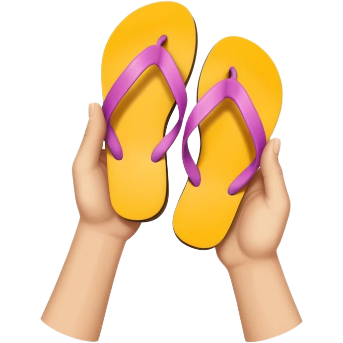 Hand with flip flop in it emoji