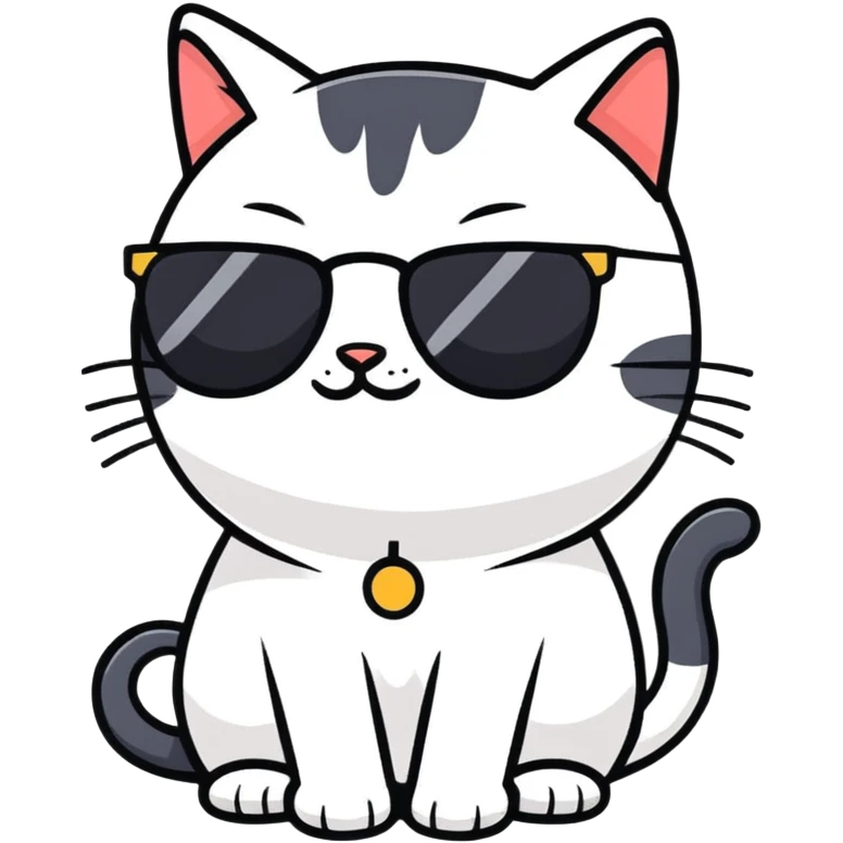 Cat with sunglasses emoji
