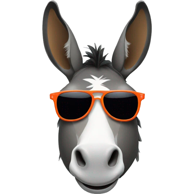A donkey with sunglasses  emoji