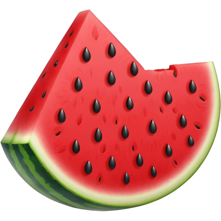 Cartoon Watermelon one slice small seet emoji