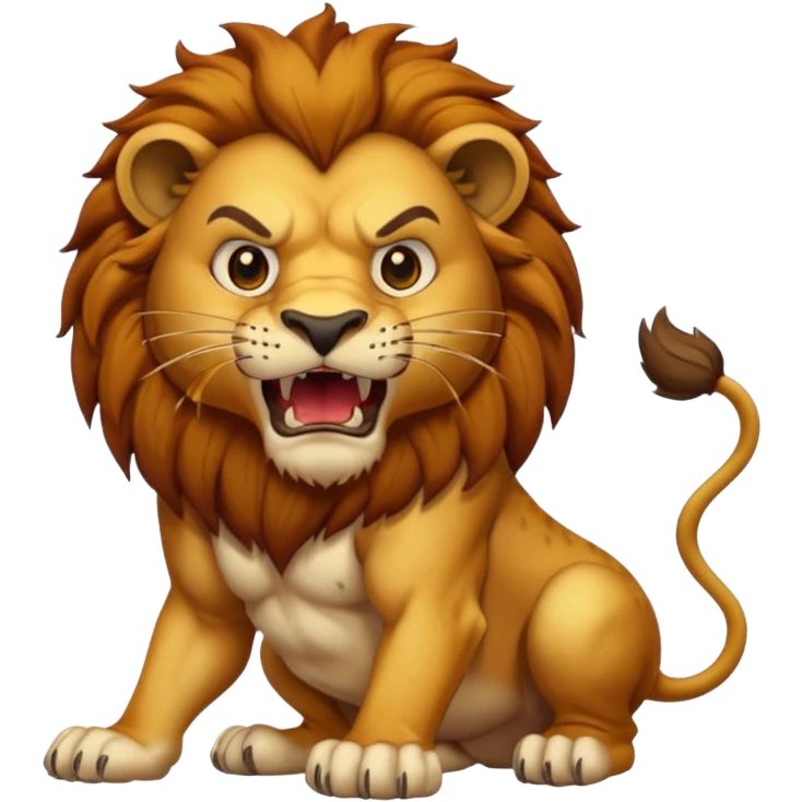 Lion eating emoji