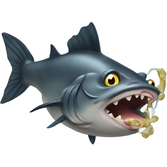 Catfish biting off more than he can chew emoji
