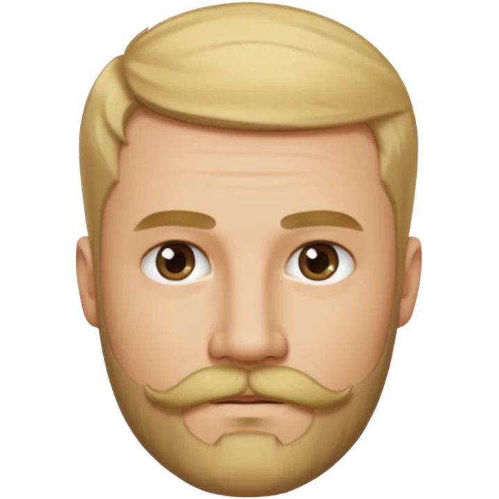 short blond hair clean cut mustache and beard 5ft 9 140lbs titian emoji