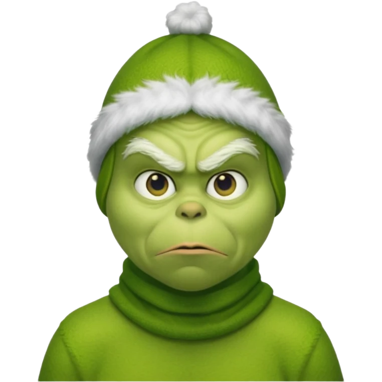 The grinch with a balaclava on emoji
