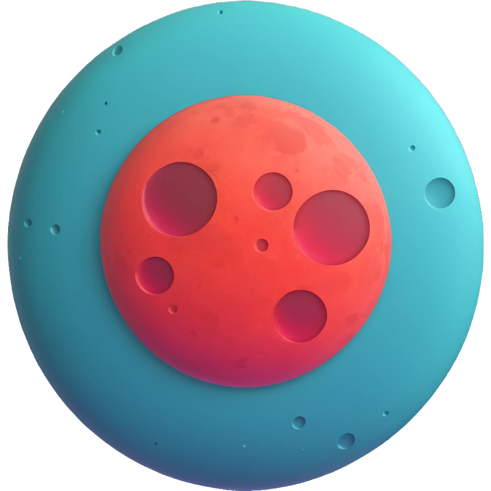 blood moon with subtle craters emoji