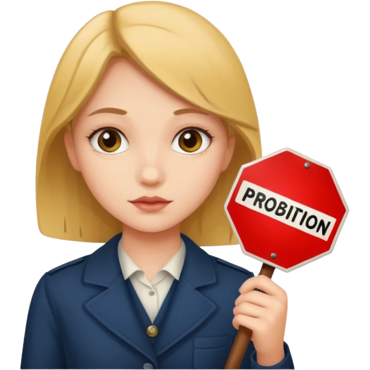 prohibition sign for girl emoji