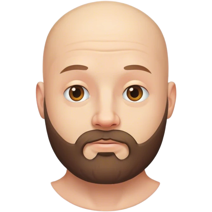 bald man with beard emoji