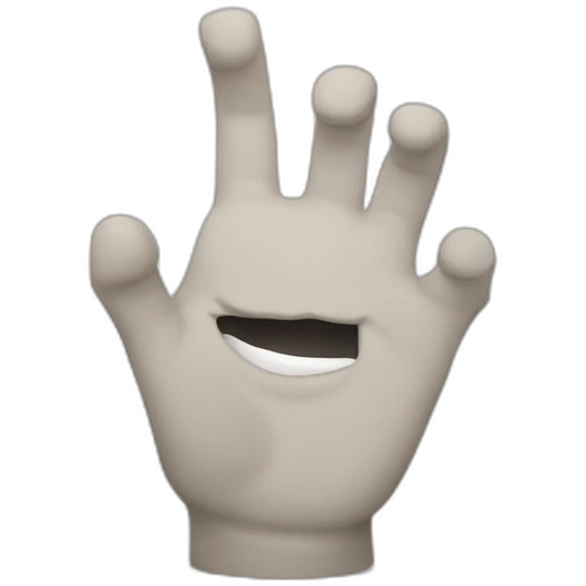 smile face with hand in rock position emoji