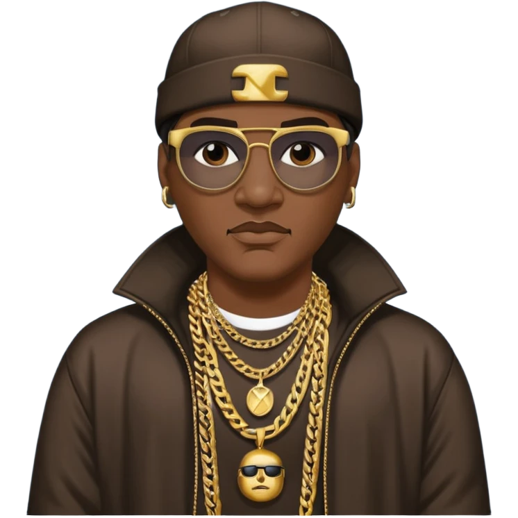 Kool Moe Dee, Rapper (b.1962) with dark brown hair emoji