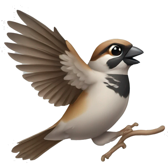 sparrow throw frisbee emoji