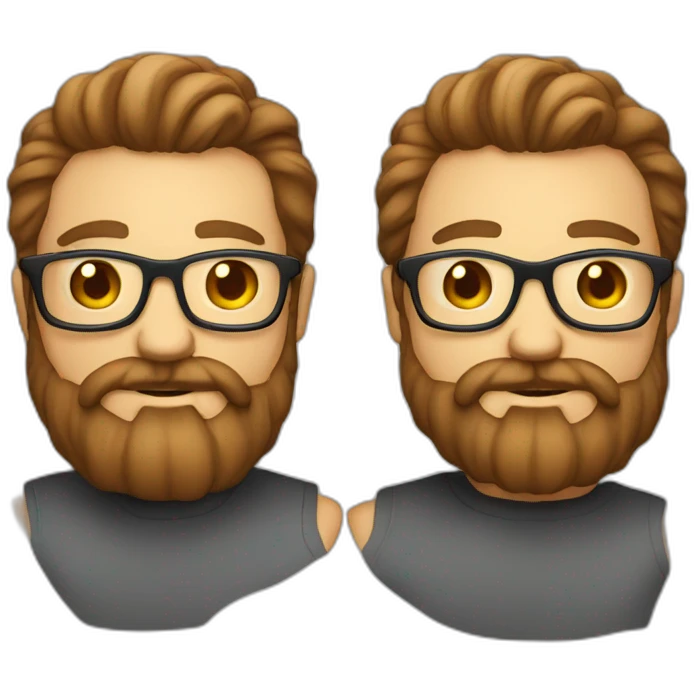 Man met baard en bril emoji