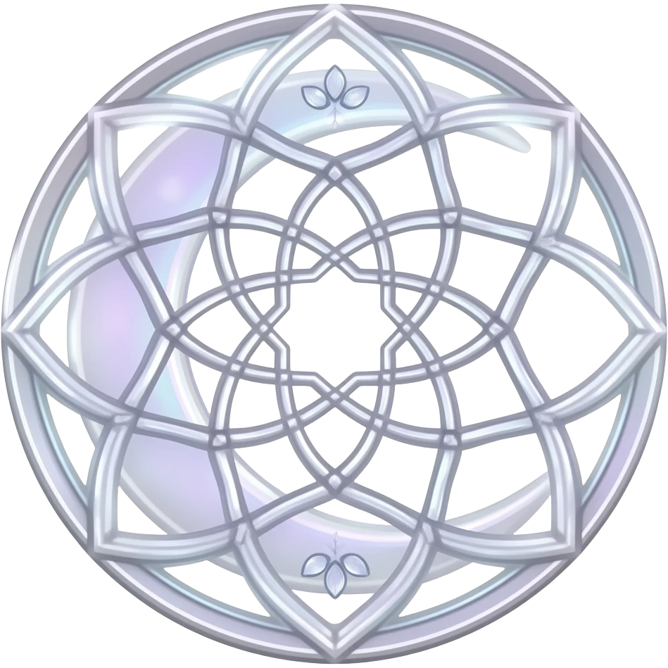 glossy Pastel iridescent crystal crescent damask moon dreamcatcher-suncatcher emoji