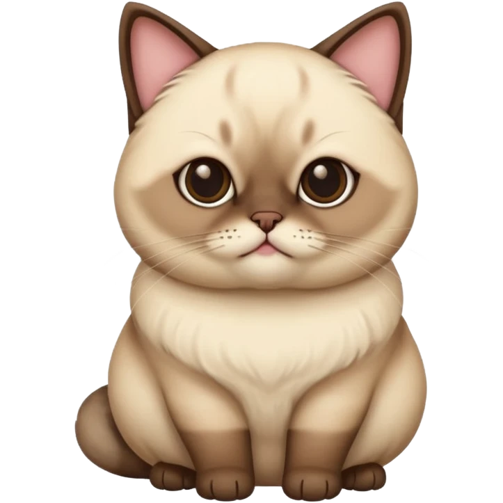 chubby siamese cat emoji