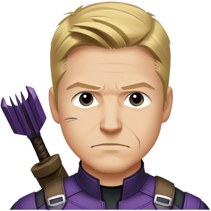 hawkeye clint barton portrait marvel from captain america: civil war emoji