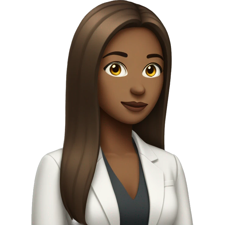 white successful woman with straight brown hair beautiful emoji