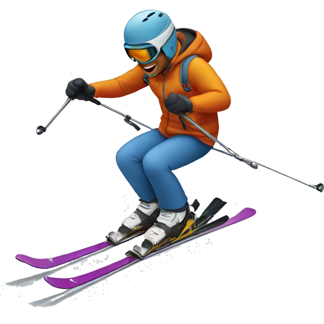 Skier with wobbly legs emoji