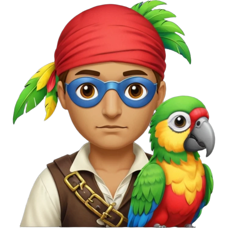 pirate and parrot emoji
